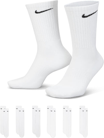 Nike Adult Everyday Cushioned Training Crew Socks (6-Packs) | Mens & Womens
