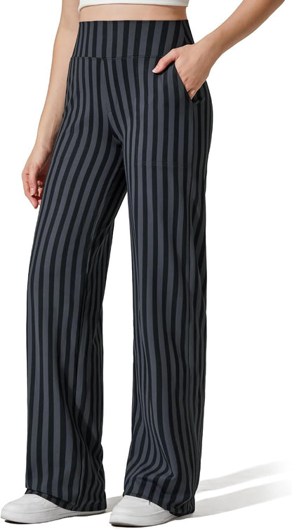 G4Free Yoga Pants for Women Wide Leg Pants with Pockets High Waisted