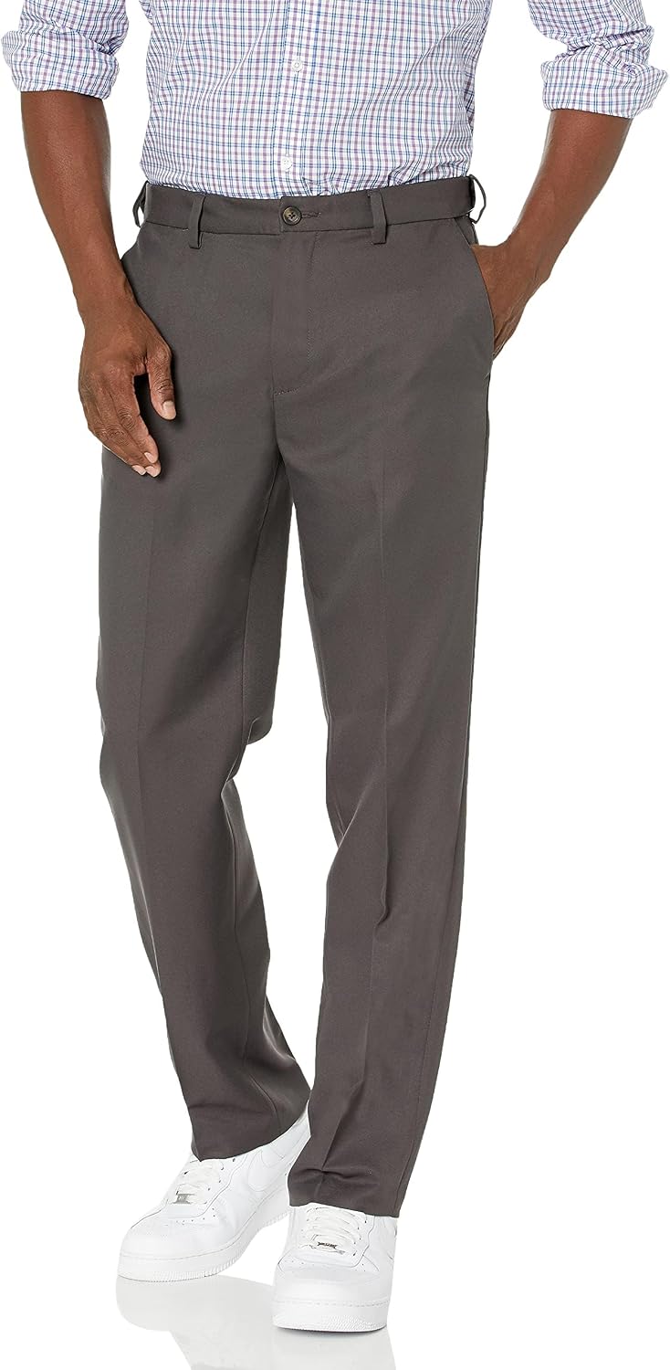 Amazon Essentials Men's Classic-Fit Expandable-Waist Flat-Front Dress Pants