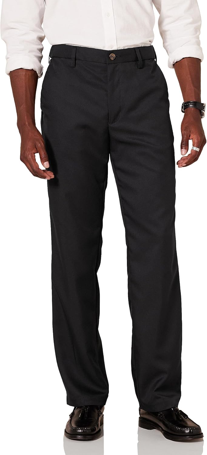 Amazon Essentials Men's Classic-Fit Expandable-Waist Flat-Front Dress Pants