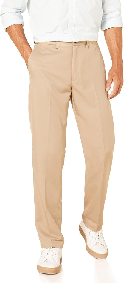 Amazon Essentials Men's Classic-Fit Expandable-Waist Flat-Front Dress Pants