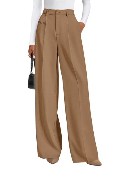 PRETTYGARDEN Women's Tailored Wide Leg Work Dress Pants