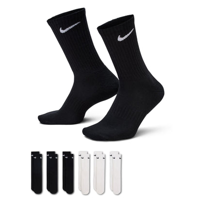Nike Adult Everyday Cushioned Training Crew Socks (6-Packs) | Mens & Womens