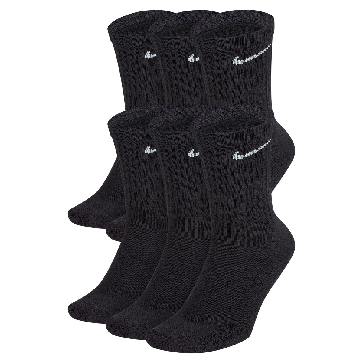 Nike Adult Everyday Cushioned Training Crew Socks (6-Packs) | Mens & Womens
