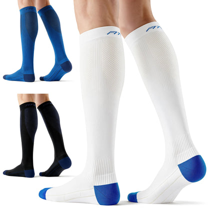 FITRELL 3 Pairs Compression Socks for Women and Men 20-30mmHg-Circulation Support Socks