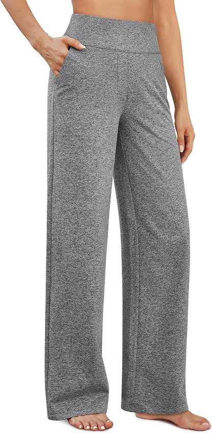 G4Free Yoga Pants for Women Wide Leg Pants with Pockets High Waisted