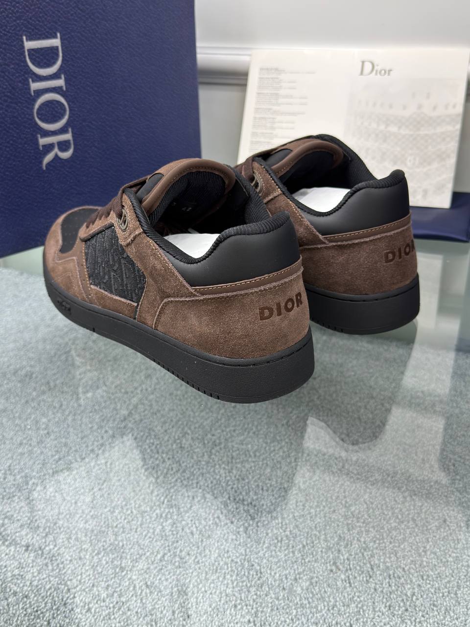 Dior Men B27 Low-Top Sneaker - Kahverengi/Siyah